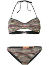 Missoni Striped Halterneck Bikini Top