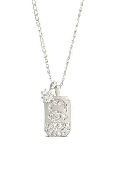 Sterling Forever Galexi Pendant In Silver-tone