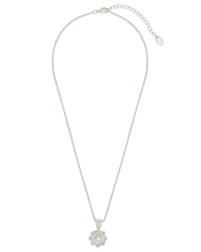 Sterling Forever Cubic Zirconia Etta Pendant Necklace In Silver-tone