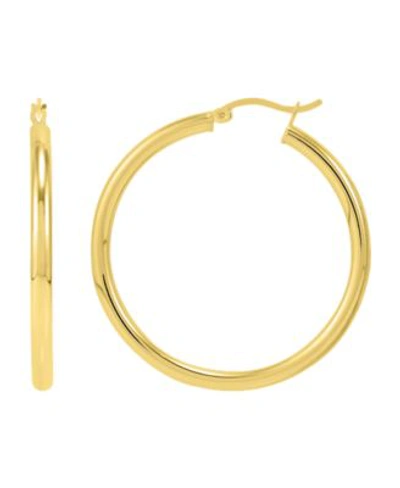 Giani Bernini Polished Tube Hoop Earring Collection In Sterling Silver Or 18k Gold Plate Created For Macys In Gold Over Silver