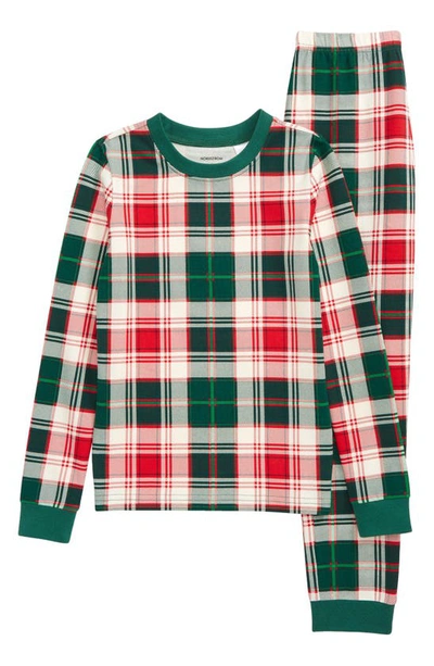 Nordstrom Kids' Matching Family Moments Fitted Two-piece Pajamas In Red Lollopop Aiden Plaid