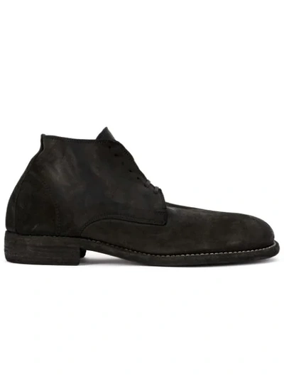 Guidi Leather Desert Boot Shoes In Black