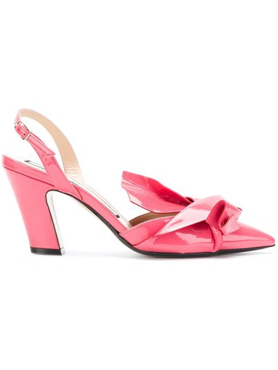 N°21 Abstract Bow Slingback Pumps