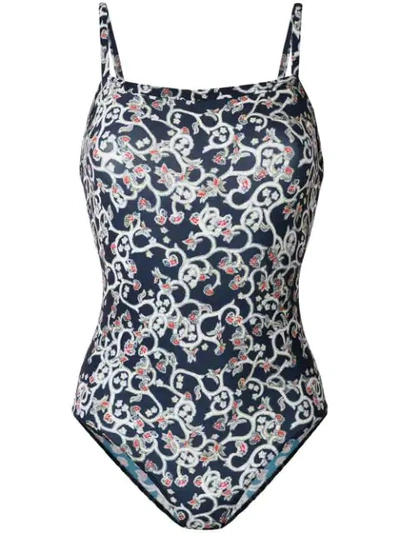 Isabel Marant Étoile Sidony Printed Swimsuit In Black