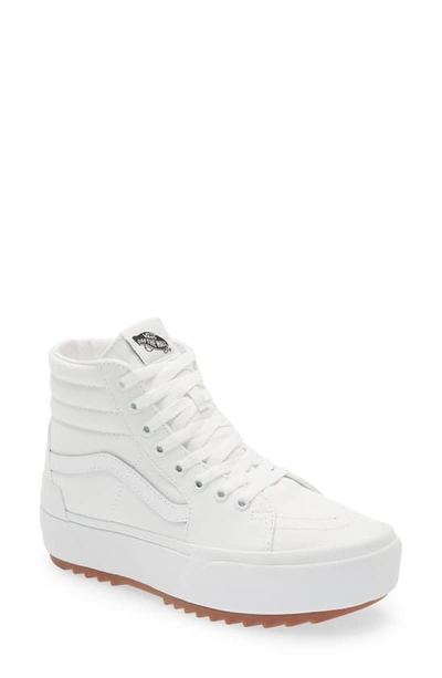 Vans Sk8-hi Tapered Stackform Platform Sneaker In Canvas True White ...