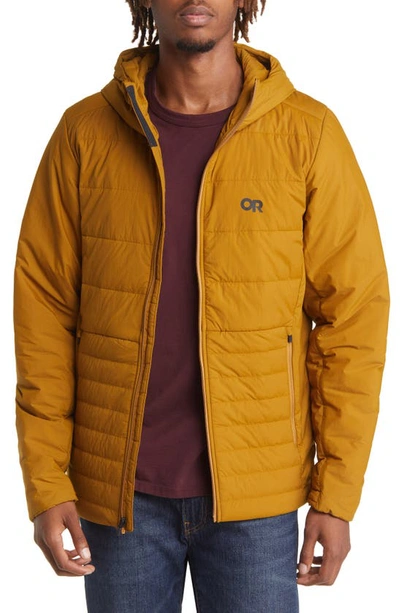 Outdoor Research Shadow Quilted Hooded Jacket In Tapenade