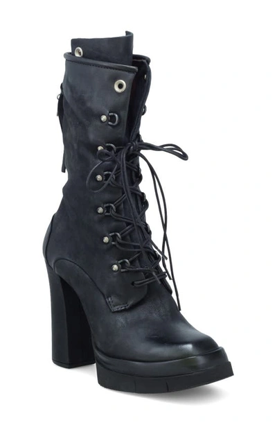 A.s.98 Vivienne Lace-up Bootie In Black