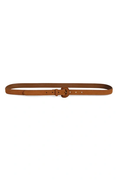 Madewell Chunky Buckle Suede Belt In Timber Beam