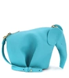 Loewe Elephant Mini Leather Shoulder Bag In Turquoise