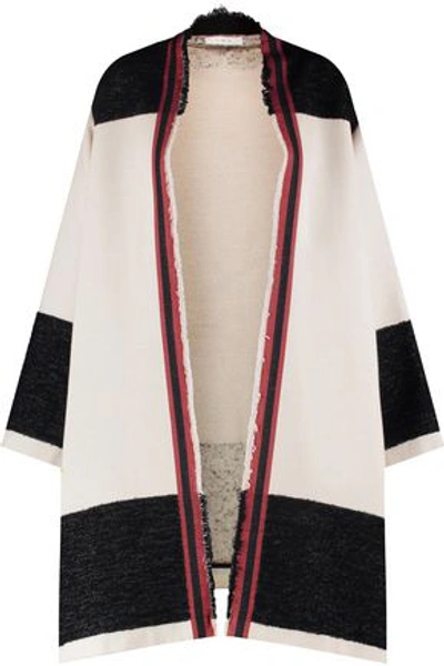 Iro Woman Fringed Cotton-blend Cardigan Ecru