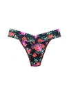 Hanky Panky Printed Signature Lace Original Rise Thong In Autobiography