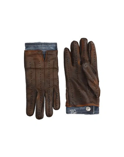 Dsquared2 Gloves In Dark Brown