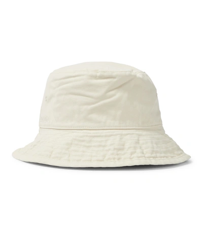 Acne Studios Logo Embroidery Bucket Hat In Ecure Beige