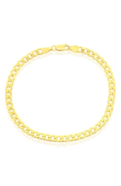 Simona 14k Gold Plated Cuban Link Anklet