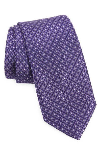 Nordstrom Rubino Neat Silk Blend Tie In Purple