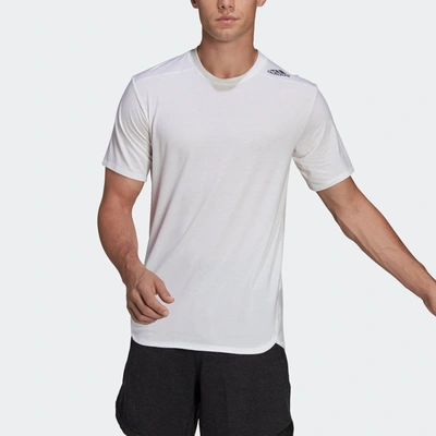 Adidas Originals Designed For Training Performance T-shirt In White