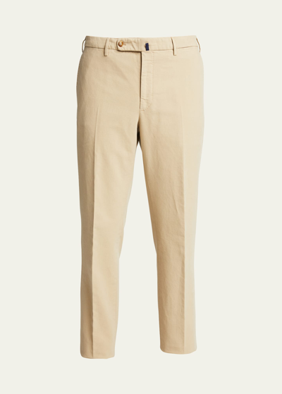 Incotex Men's Regular-fit Doeskin Trousers In Medium Beige