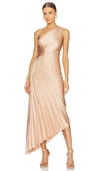 A.l.c Delfine Pleated One-shoulder Midi Dress In Bella