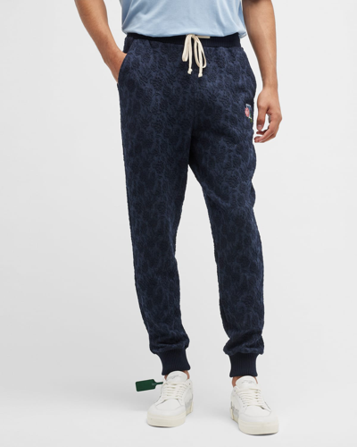 Twenty Montreal Men's Floral Jacquard Knit Sweatpants In Twilight