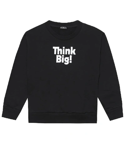 Balenciaga Printed Sweatshirt In Black