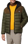 Andrew Marc Malone Color Blocked Hoodie In Forest