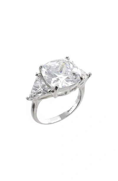 Cz By Kenneth Jay Lane Cushion Cut Cubic Zirconia Ring In Clear/silver