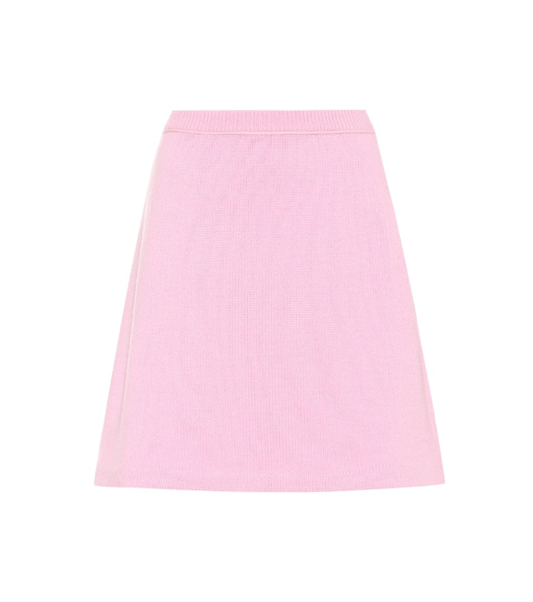 Miu Miu Cashmere Miniskirt In Pink | ModeSens