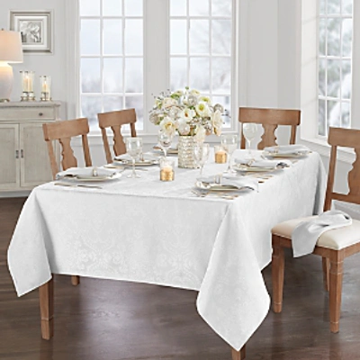 Elrene Home Fashions Elrene Caiden Elegance Damask Oblong Tablecloth, 60 X 84 In White