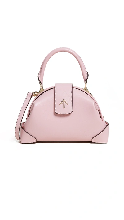 Manu Atelier Bubblegum Pink Frame Leather Cross-body Bag