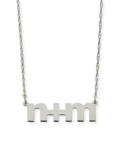 Jennifer Zeuner Sam Personalized Block Letter Pendant Necklace In Silver
