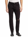 Frame L'homme Skinny Jeans In Noir Slits