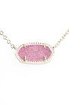 Kendra Scott Elisa Pendant Necklace In Violet Drusy/ Gold