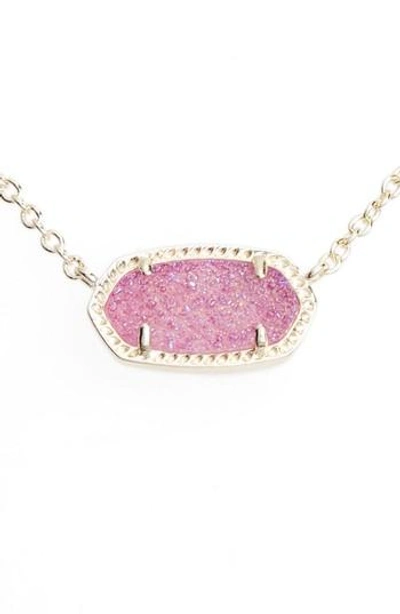 Kendra Scott Elisa Pendant Necklace In Violet Drusy/ Gold