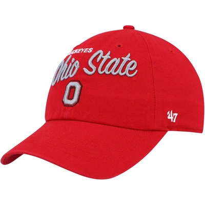 47 ' Scarlet Ohio State Buckeyes Phoebe Clean Up Adjustable Hat