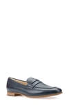 Geox Marlyna Penny Loafer In Navy Leather