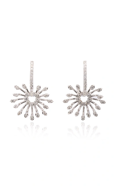 Hueb Women's Luminus 18k White Gold & Diamond Starburst Drop Earrings
