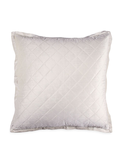 Lili Alessandra Chloe Diamond Quilted Euro Pillow In Ivory