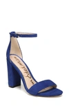 Sam Edelman Yaro Suede Block-heel Sandal In Deep Indigo Suede