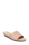 Sam Edelman Women's Liliana Suede Demi Wedge Slide Sandals In Blush Suede