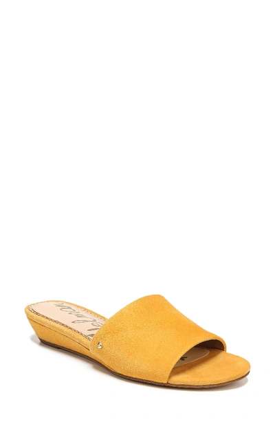 Sam Edelman Liliana Slide Sandal In Yellow Suede