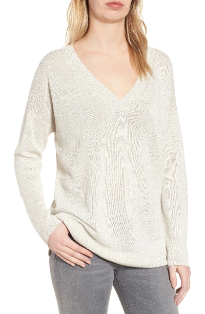 Eileen Fisher Organic Linen Sweater In Bone