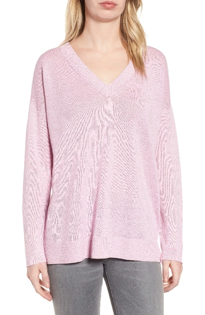 Eileen Fisher Organic Linen Sweater In Quartz