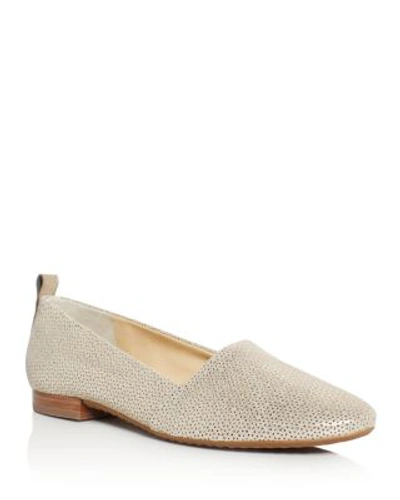 Paul Green Lenny Metallic Perforated Flats In Gold