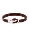 Aubaine Leather Wrap Bracelet In Brown