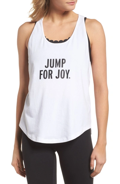 Kate Spade Jump For Joy Performance Tank In Fresh White