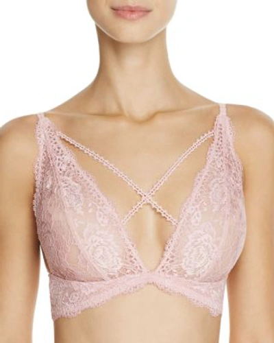 Pleasure State Simone Laurent Soft Cup Bralette In Silver Pink/lotus