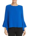 Vince Camuto Cascade Bell-sleeve Top - 100% Exclusive In Cobalt Blue