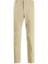 Dondup Pleated Slim-fit Chinos In Neutrals