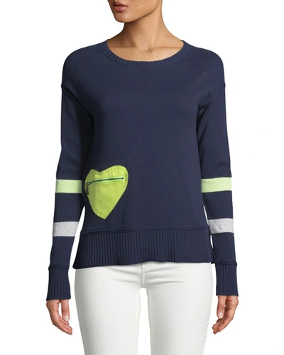 Lisa Todd Heartthrob Cotton-cashmere Sweater, Plus Size In Navy