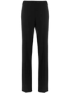 Emporio Armani High-waisted Tailored Trousers In Navy